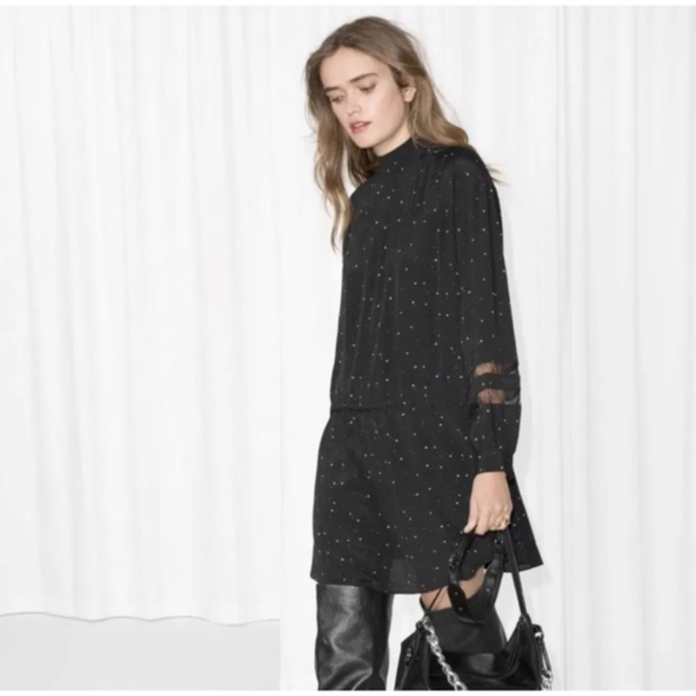 & Other Stories Black Mini Dress